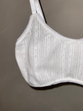 Brassière en pointelle - Blanche